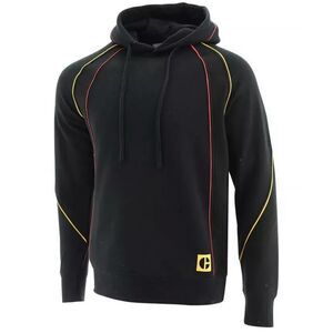 Caterpillar Pitch Black Code Piped Logo Print Hoodie Unisex Size Small